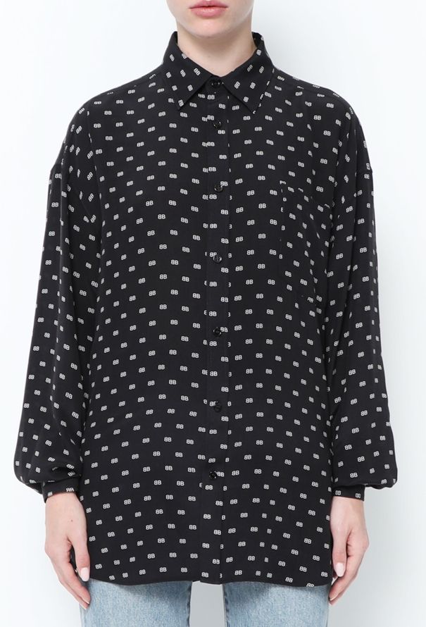 Balenciaga Monogram Silk Tunic - 1