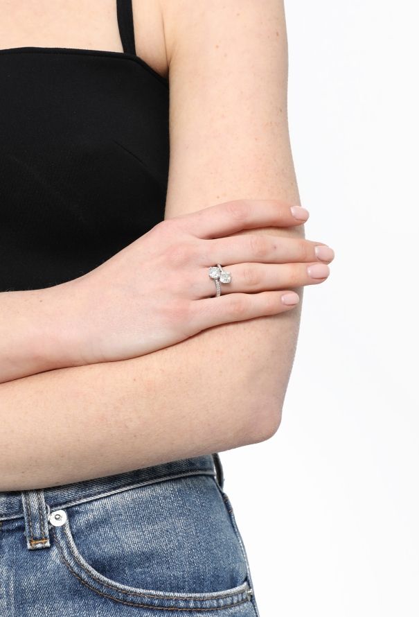 Vintage Fine Jewelry Toi & Moi White Gold & 1.30 Carats Diamond Ring - 2