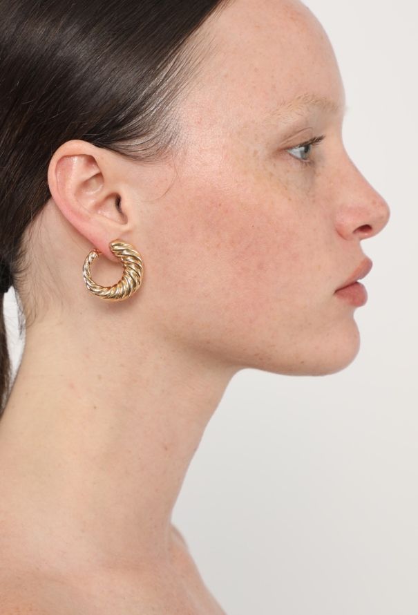 Vintage Fine Jewelry 18k Yellow Gold Twisted Clip On Earrings - 4