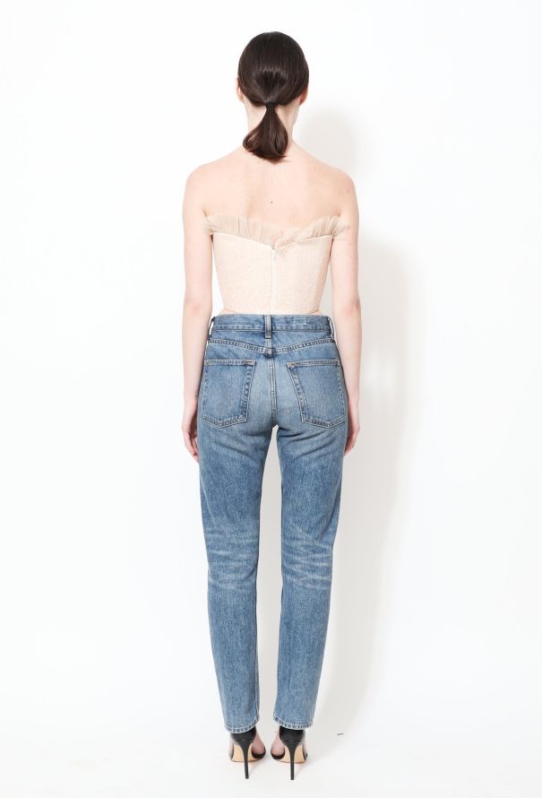 Rodarte F/W 2017 Embroidered Lace Tulle Bustier - 4