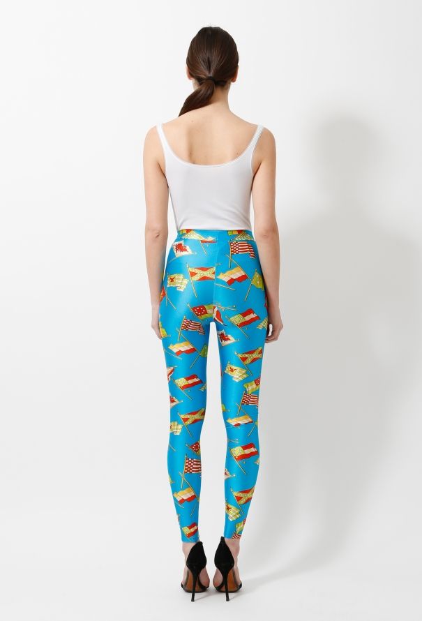 Gianni Versace 90s Gianni Flag Print Leggings - 5