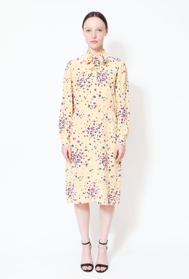 Diane Von Furstenberg '80s Lavallière Silk Dress - 1