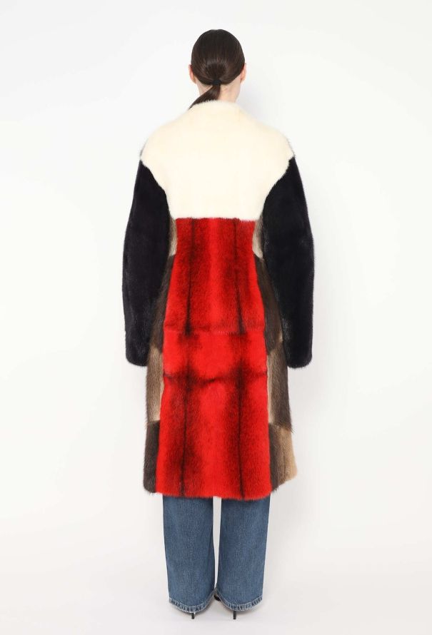 Céline F/W 2012 Colorblock Mink Fur Coat - 3