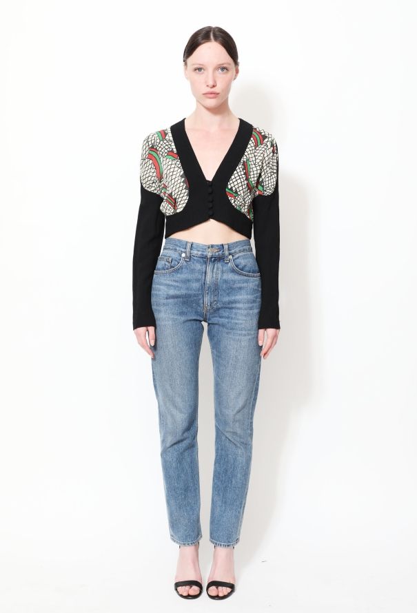 Ossie Clark COLLECTOR '70s Deco Print Crêpe Top - 1