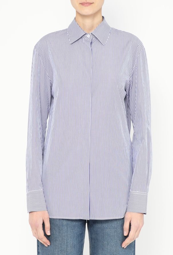 The Row 2023 Derica Pinstripe Shirt - 1