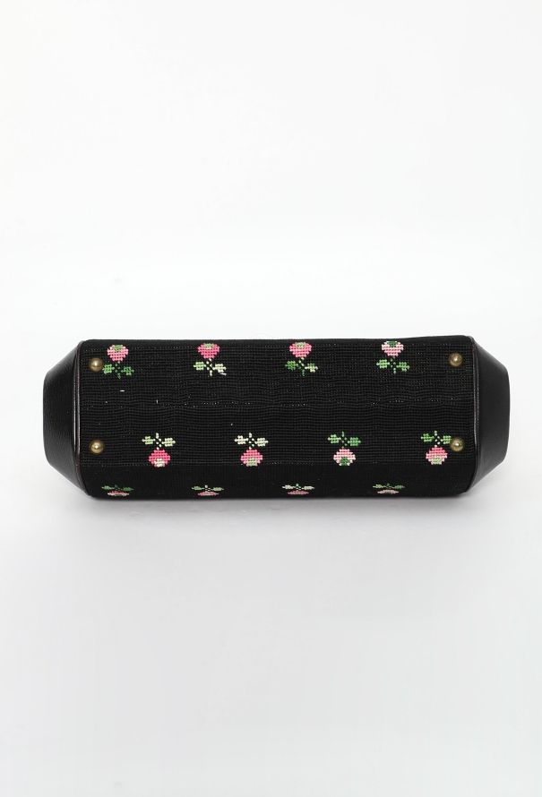 Floral Top Handle Bag - 6