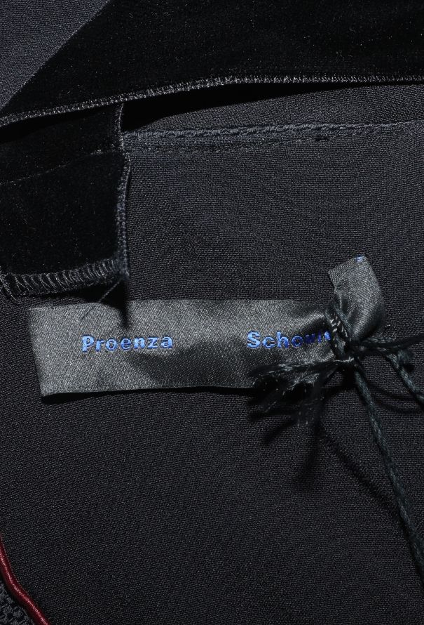 Proenza Schouler S/S 2016 Ruffled Velvet Halter Dress - 7