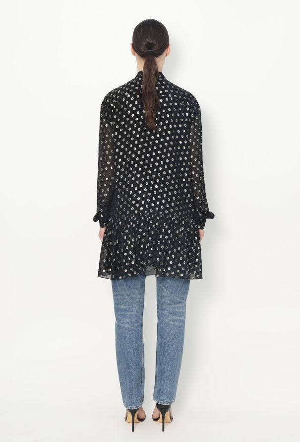 Saint Laurent 2017 Chiffon Lavallière Tunic - 5