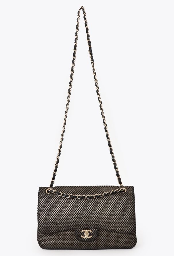 Chanel Perforated Jersey Jumbo Double Flap Bag - 2