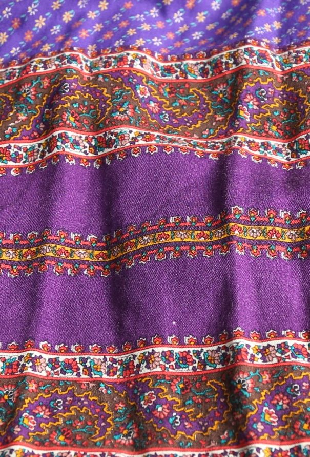 Oscar De La Renta '70s Bohemian Floral Ensemble - 7