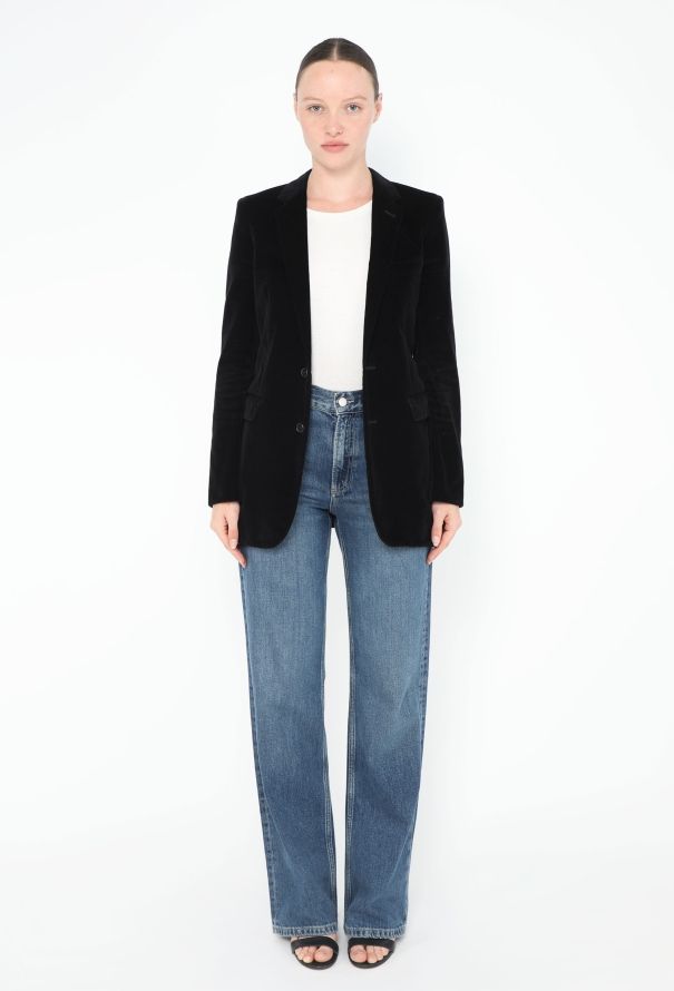Saint Laurent S/S 2015 Tailored Velvet Blazer - 3