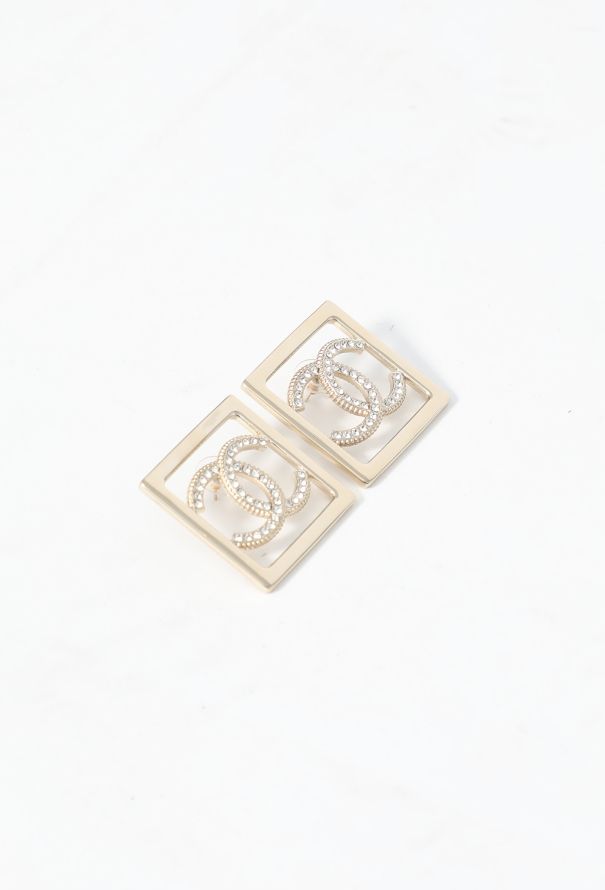 Chanel 2023 Strass 'CC' Frame Earrings - 3