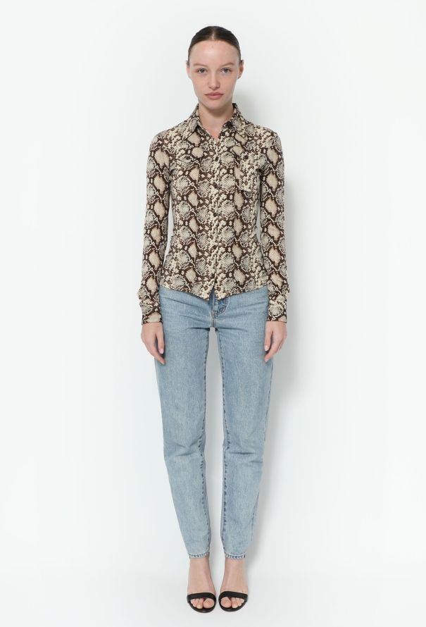 Céline Python Printed Top - 3