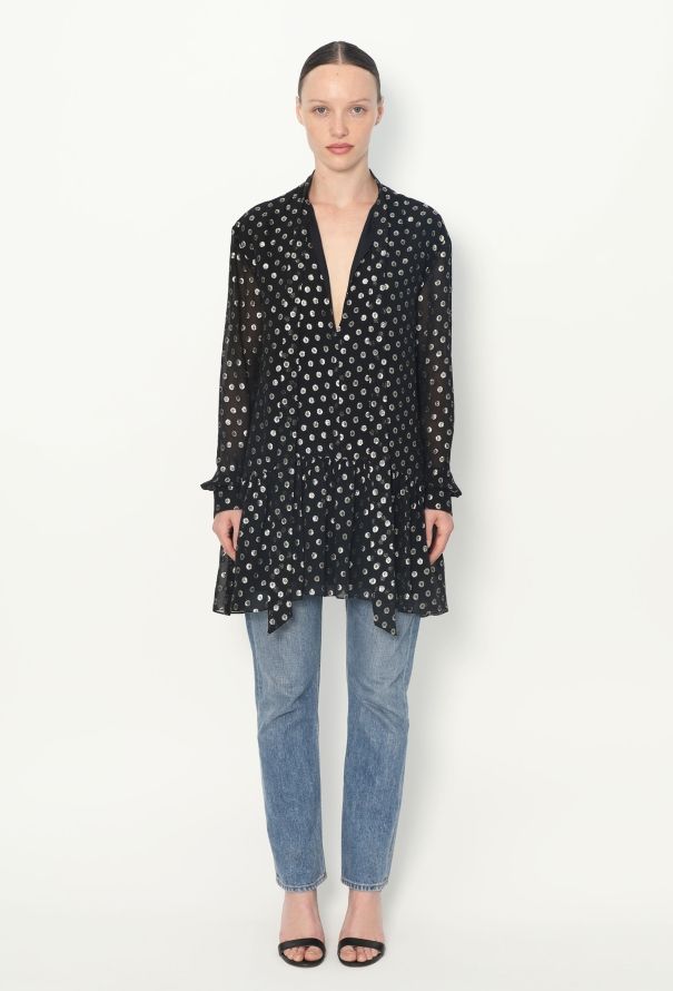 Saint Laurent 2017 Chiffon Lavallière Tunic - 3