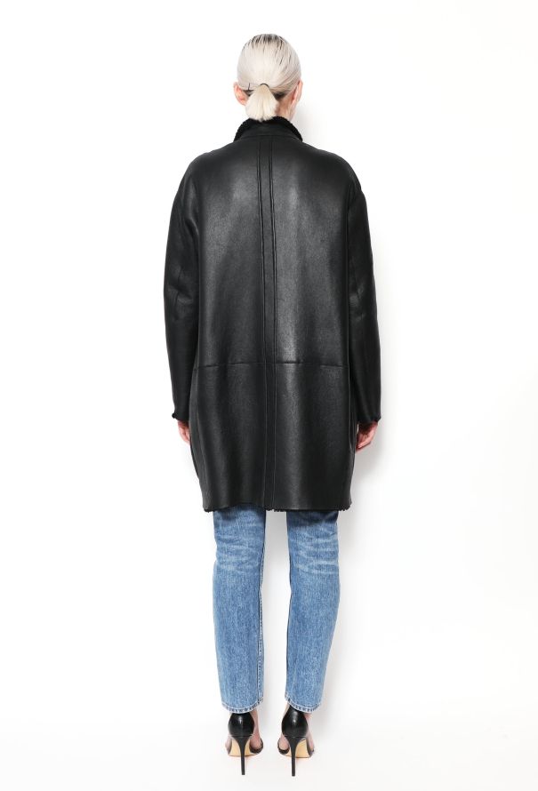 Céline Reversible Shearling Coat - 4
