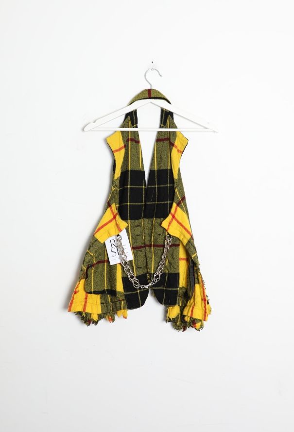 Comme des Garçons F/W 2000 Plaid Frayed Chainlink Vest - 8