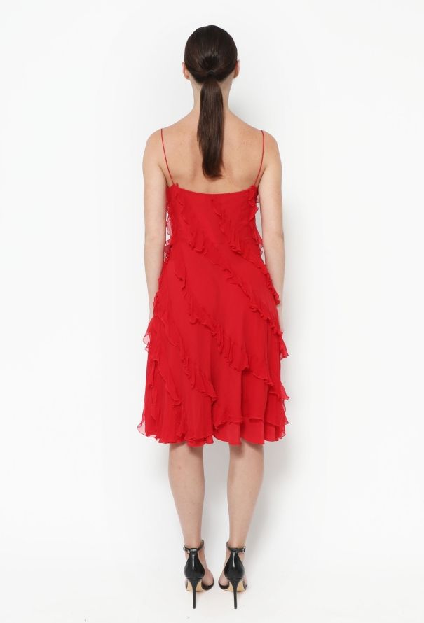 Dior Resort 2008 Ruffled Chiffon Dress - 5