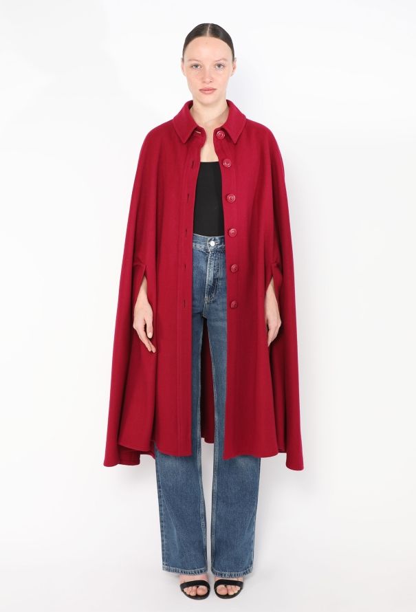 Saint Laurent Rare F/W 1988 Felted Cape - 3