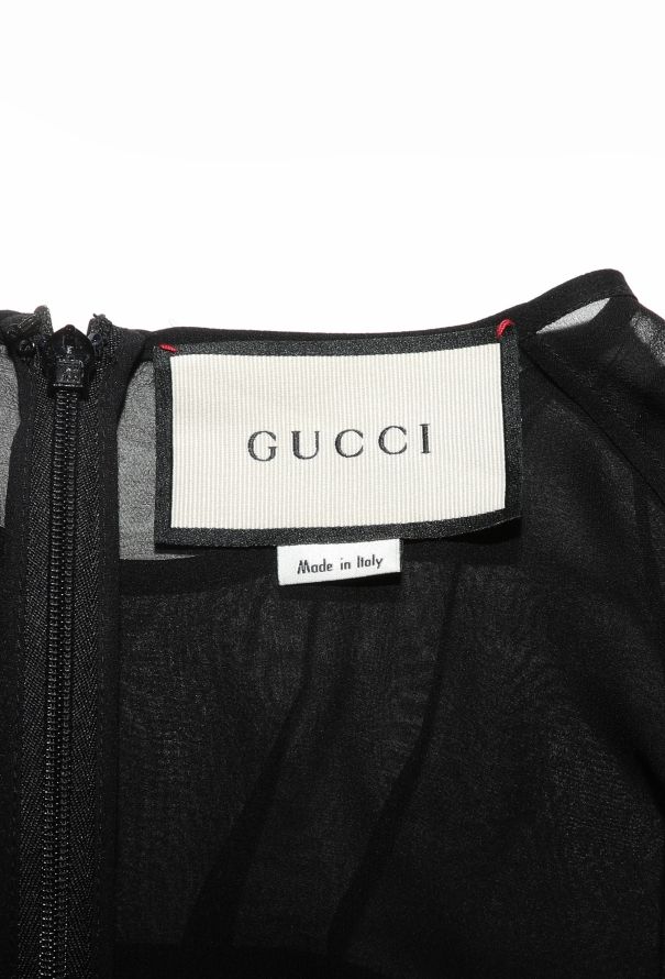 Gucci Resort 2020 Asymmetrical Chiffon Dress - 6