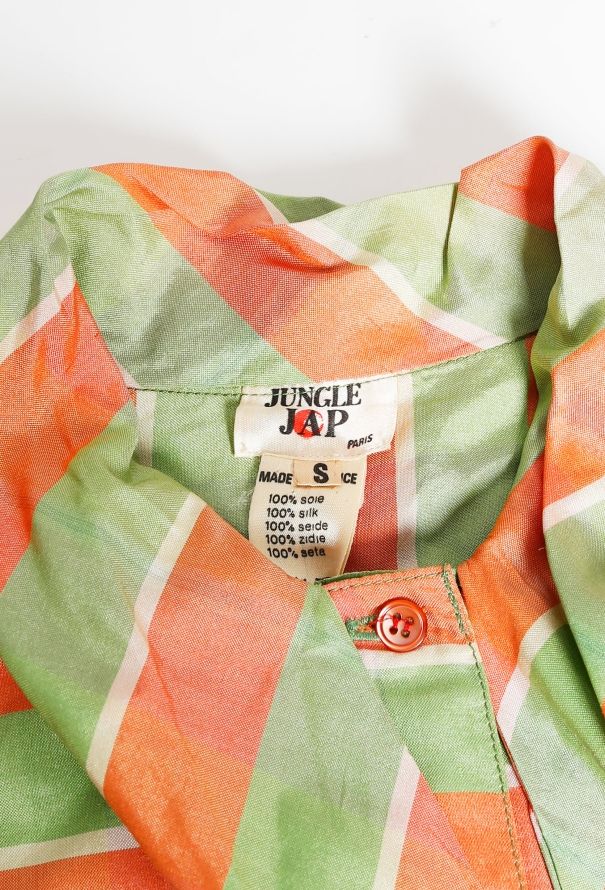 Exquisite Vintage Kenzo '70s Taffeta Lavallière Blouse - 4