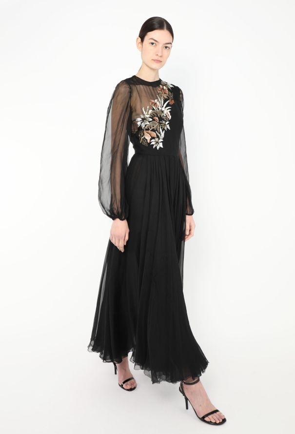 Nina Ricci 1950s Couture Embroidered Gown - 3