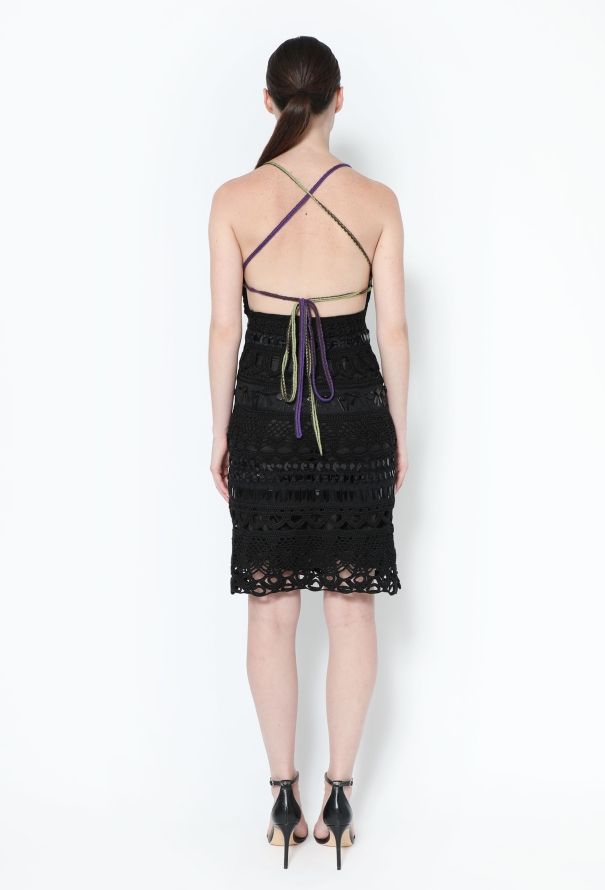 Prada S/S 2005 Embellished Crochet Dress - 4