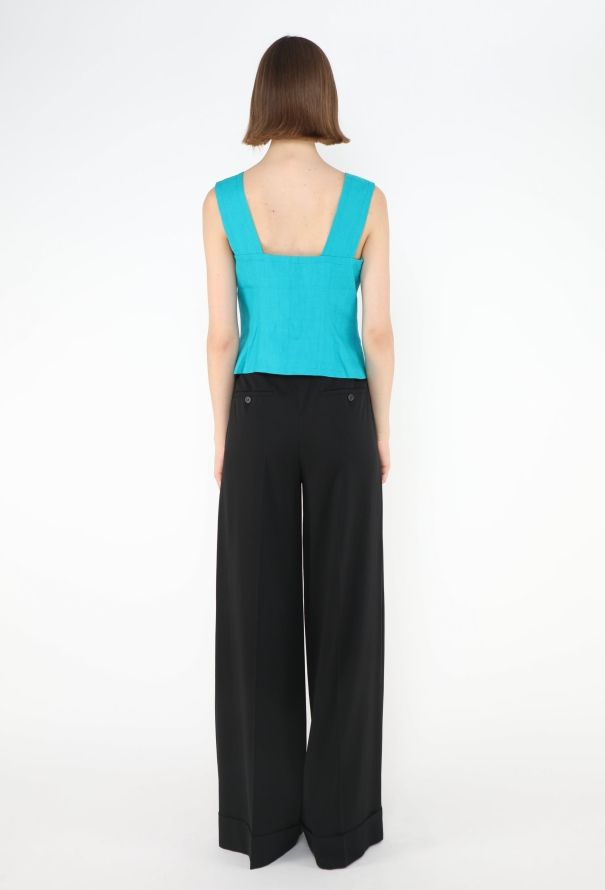 Saint Laurent '90s Linen Bustier Top - 4