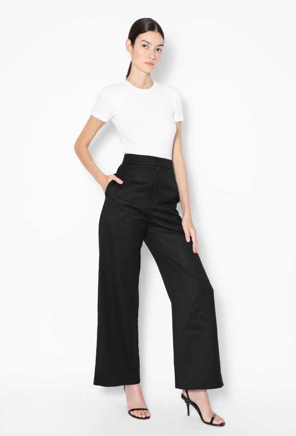 Loewe High-Waisted Twill Trousers - 2