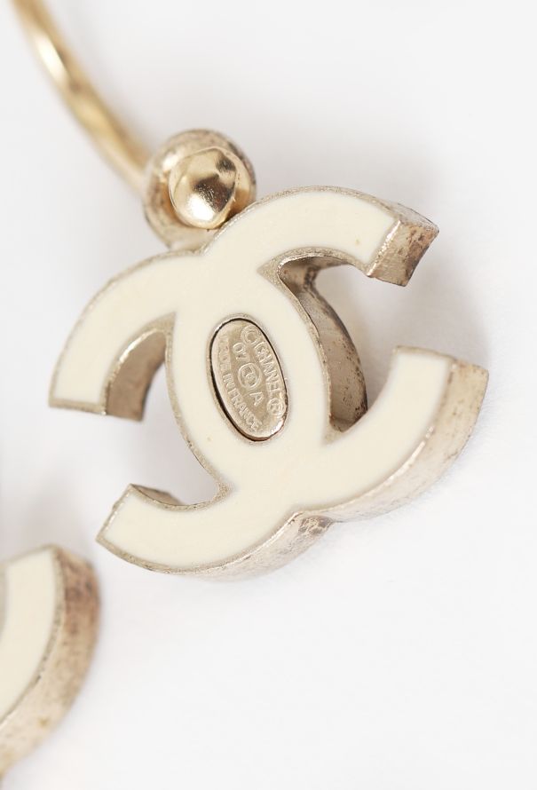 Chanel Embellished 'CC' Drop Earrings - 3