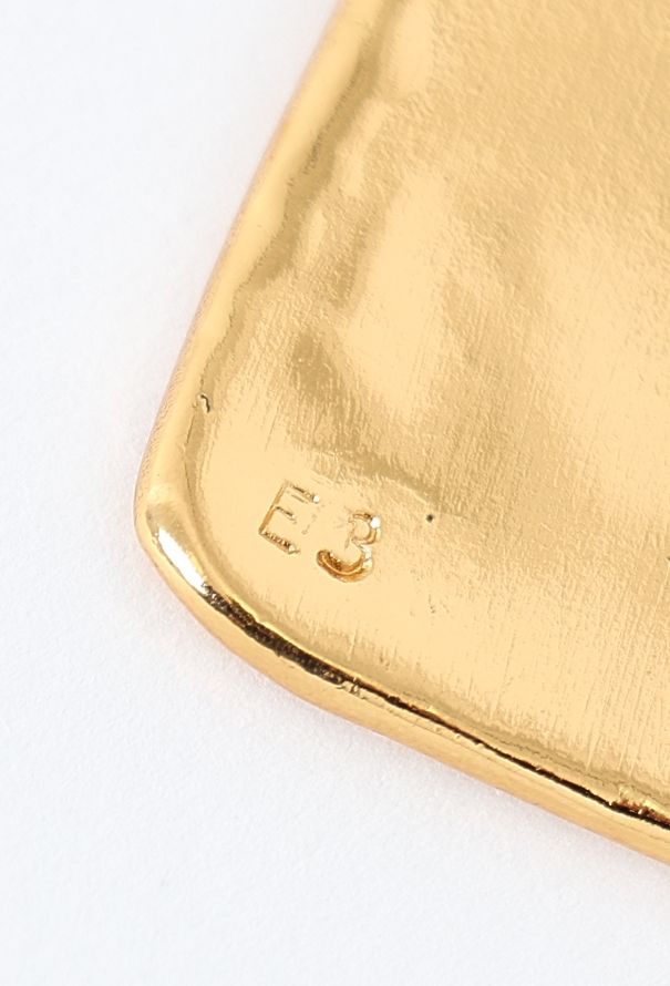 Saint Laurent Vintage Hammered Logo Sautoir - 6