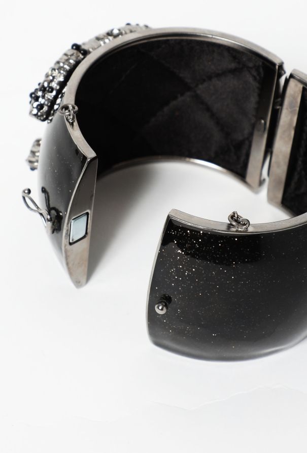 Chanel Iridescent 'CC' Embellished Cuff - 5