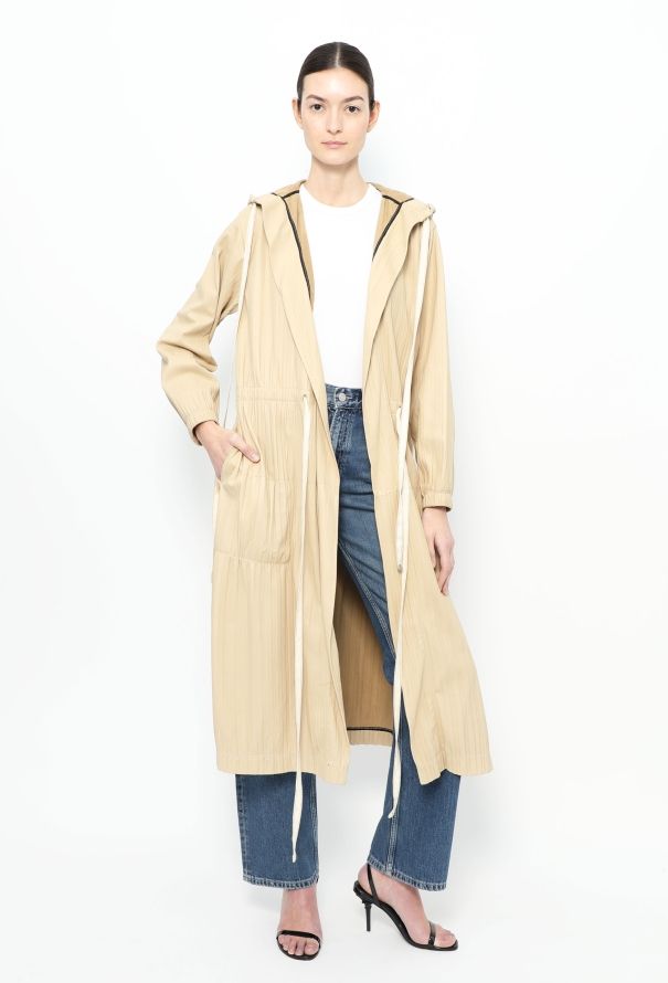 Céline 2016 Leather Drawstring Coat - 1