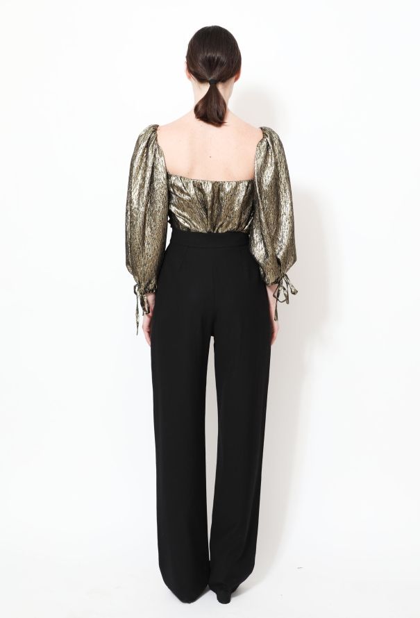 Saint Laurent 2018 Metallic Silk Blouse - 3