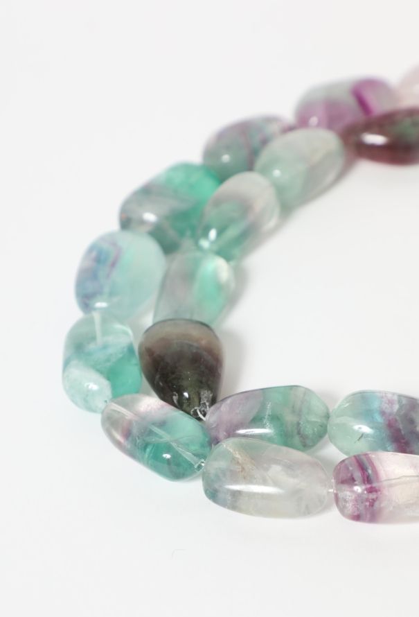 Fluorite Stone Choker Necklace - 4