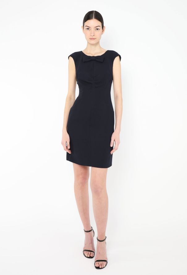 Chanel S/S 2008 Bow Brooch Silk Dress - 3