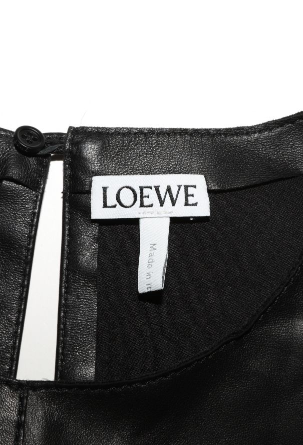 Loewe 2022 Asymmetrical Lambskin Dress - 5