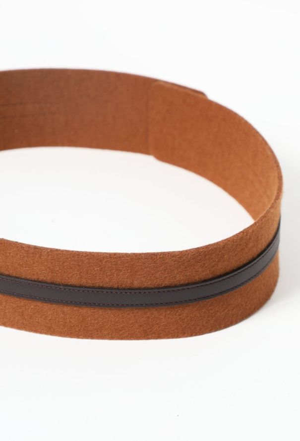 Hermès 2012 Felt & Leather Belt - 4