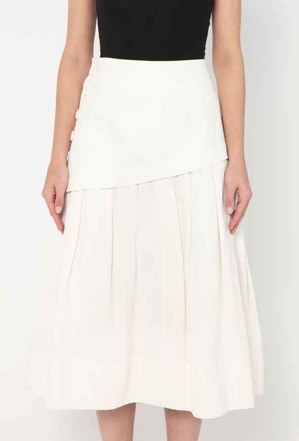 Céline S/S 2017 Asymmetrical Linen Skirt - 4