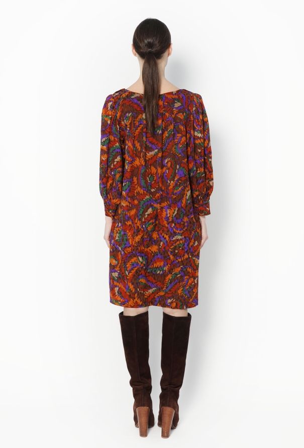 Saint Laurent '70s Printed Silk Dress - 4