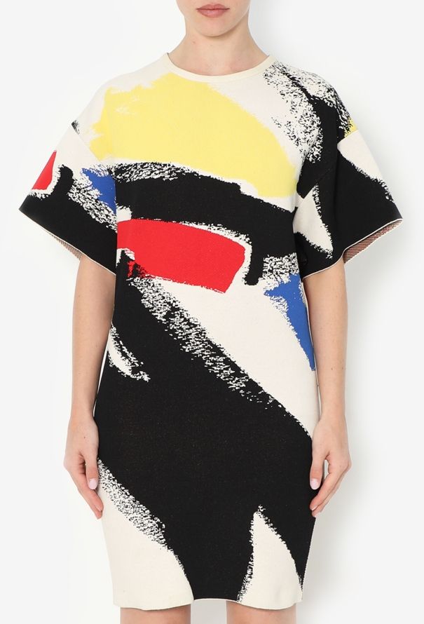 Céline S/S 2014 Brushstroke Bodycon Dress - 3