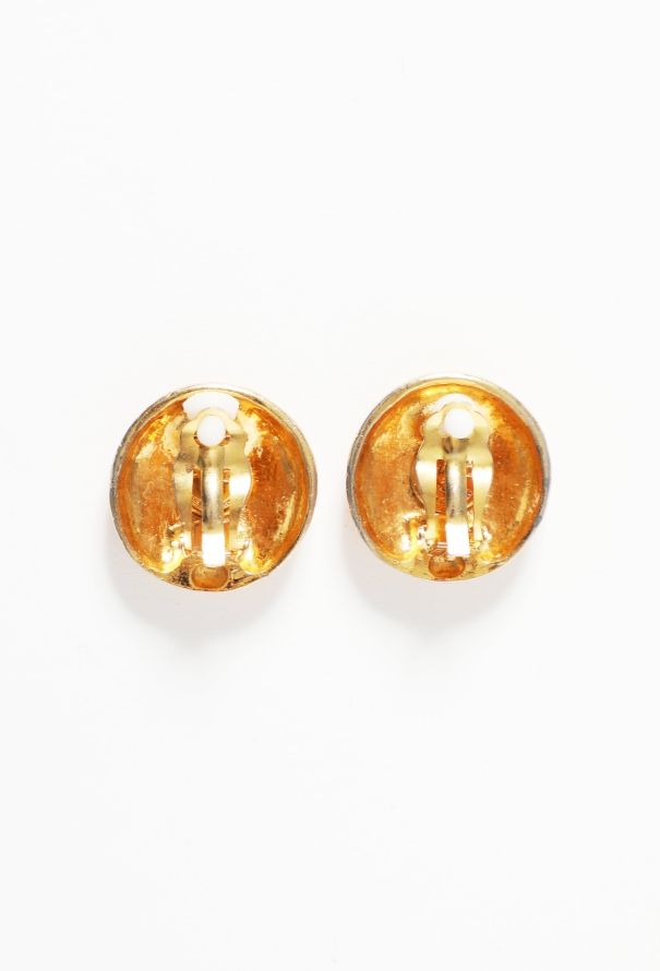 Chanel Vintage Engraved Clip Earrings - 3