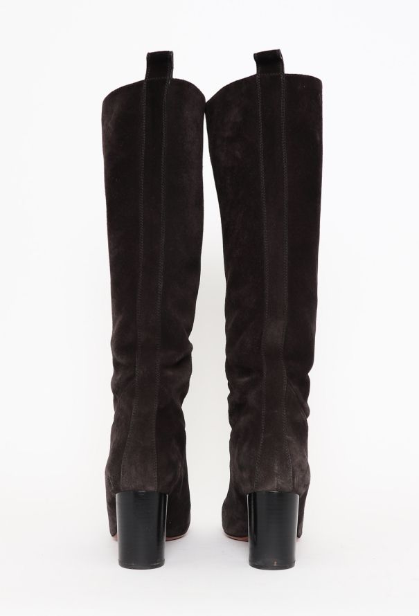 Chloé Suede Zip Boots - 4