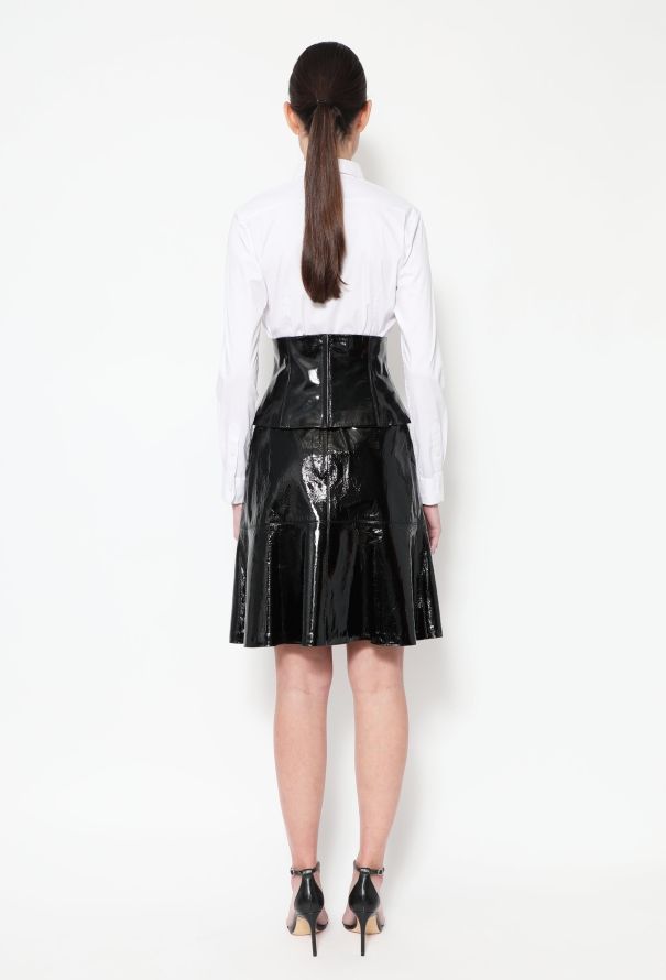 Chanel F/W 2001 Patent Corset Skirt - 4
