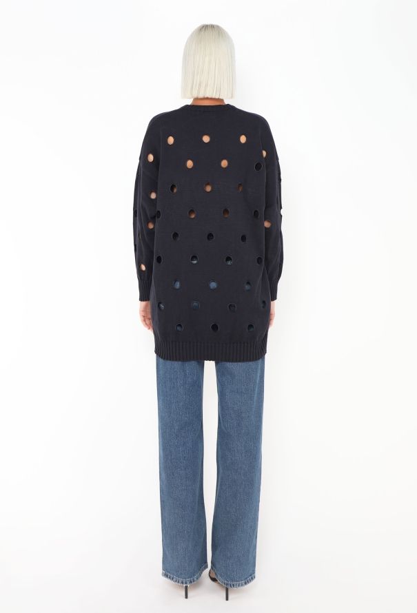 Gianni Versace Early '80s Cut-Out Sweater - 3