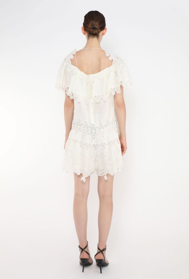 Chloé S/S 2015 Guipure Linen Romper - 5