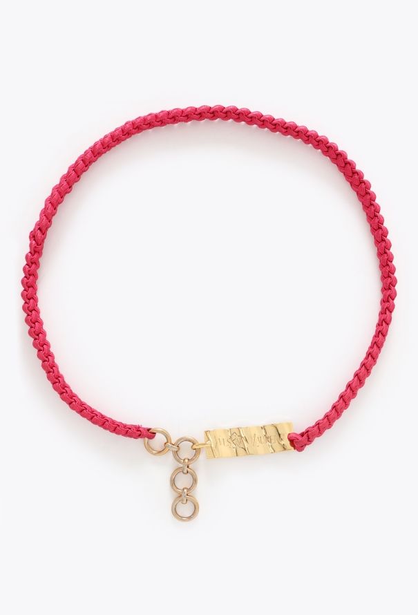 Saint Laurent Vintage Metallic Braided Cord Belt - 1