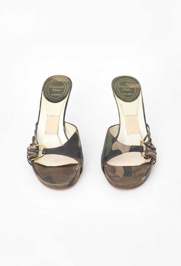 Christian Dior Iconic S/S 2001 Camouflage Mules - 4