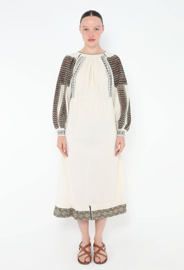 World Treasures Vintage Hand-Embroidered Kaftan - 3