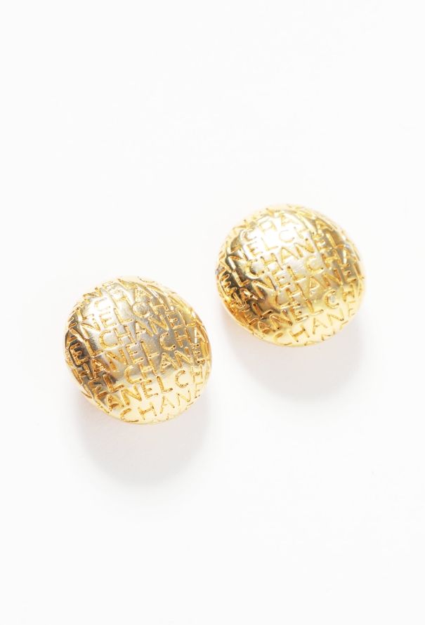 Chanel Vintage Engraved Clip Earrings - 2