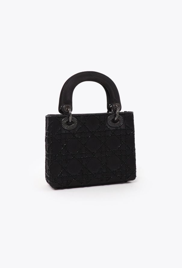 Dior '90s Mini Lady Dior  Satin Cannage Bag - 2